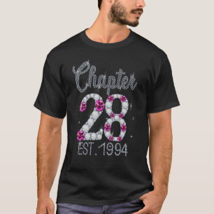 Camiseta Mulheres Capítulo 28 Anos 28 Feliz Aniversário Rap