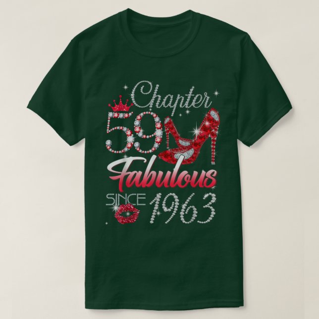 Camiseta Mulheres Capítulo 59 Fabuloso Desde 1963 59º Anive (Frente do Design)