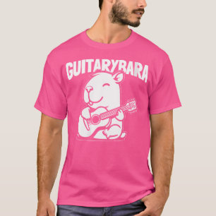 Camiseta Mulheres Capybara Guitarist - Instrumento guitarra