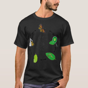 Camiseta Mulheres Caterlagartas Ciclo de Vida da Borboleta 
