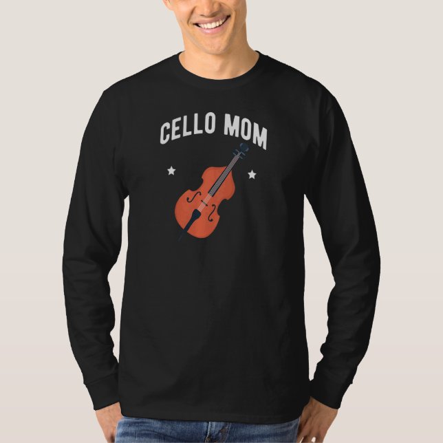 Camiseta Mulheres Cello Mãe Mãe Dia de as mães (Frente)