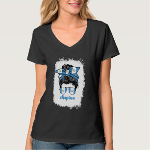 Camiseta Mulheres Chapina Meninas Guatemaltecas Bandeira da