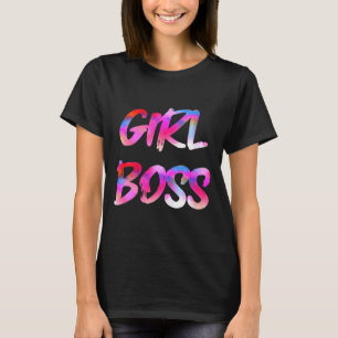 Camiseta Mulheres Chefe Garota Decote V 