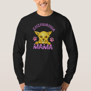 Camiseta Mulheres Chihuahua Mama Chi Cachorro Cachorro Cach