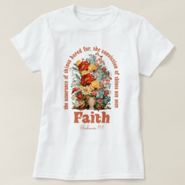 Camiseta Mulheres Christian Boho Faith Wildflower