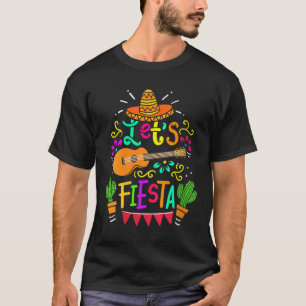 Camiseta Mulheres Cinco De Mayo Mexicano Guitar Cactus Para