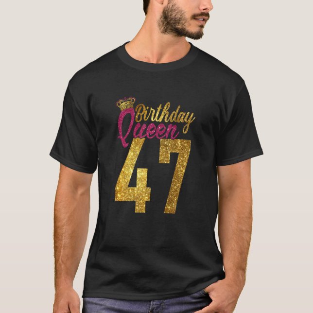 Camiseta Mulheres com 47 anos 1975 47º aniversário Rainha D (Frente)