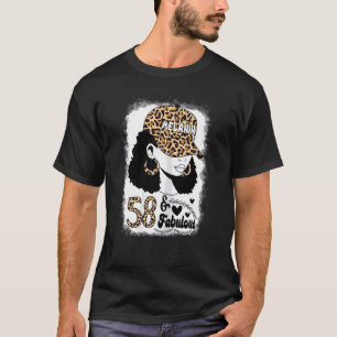 Camiseta Mulheres Com 58 Anos Fabulosa, Arma Afro Leopar