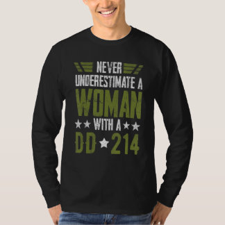 Camiseta Mulheres Com DD-214 Dia das Veteranas Femininas_2