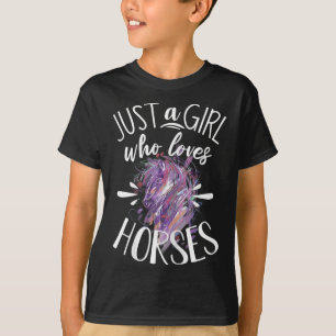 Camiseta Mulheres com Gráfico de Cavalos Meninas Cavalas co