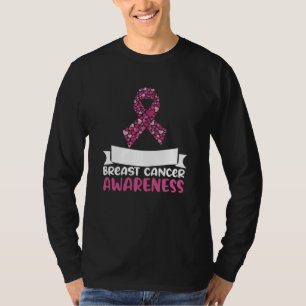 Camiseta Mulheres com Sensibilização para o Cancer da Fita 