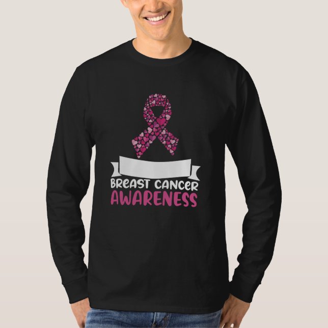 Camiseta Mulheres com Sensibilização para o Cancer da Fita  (Frente)