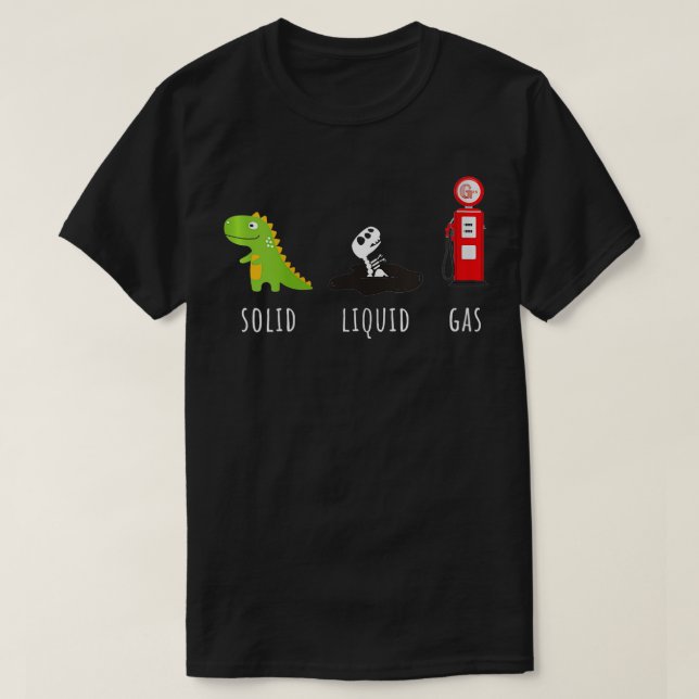 Camiseta Mulheres Combustíveis Fósseis Química rex Gás Líqu (Frente do Design)