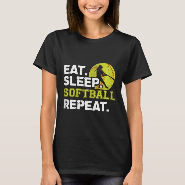 Camiseta Mulheres Comem Dormem Softll Repetem Design Divert (Frente)