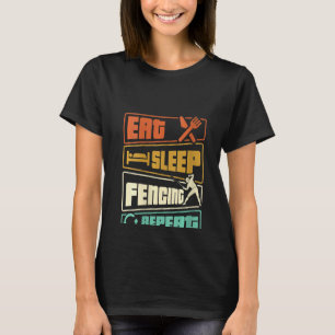 Camiseta Mulheres Comem Esgrima De Sono Repito Escada Saber