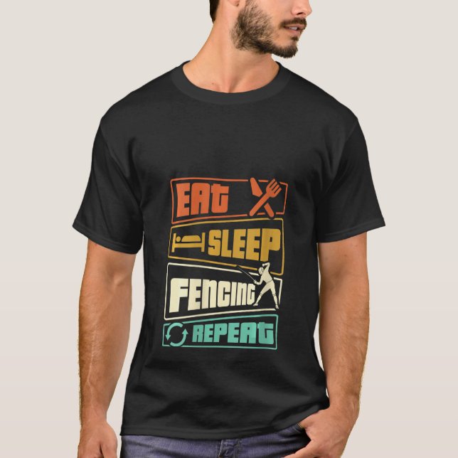 Camiseta Mulheres Comem Esgrima De Sono Repito Escada Saber (Frente)