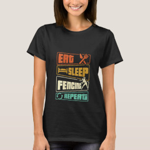 Camiseta Mulheres Comem Esgrima De Sono Repito Escada Saber