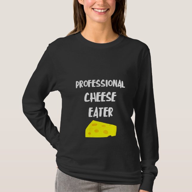 Camiseta Mulheres Comendo Queijo Profissional Holey Cheddar (Frente)