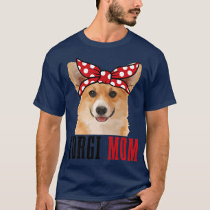 Camiseta Mulheres Corgi Mãe Engraçada Cute Vintage Corgi Ma