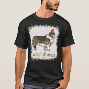 Camiseta Mulheres Corgi Mama Sangrada Cachorro Bonito Mães