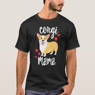 Camiseta Mulheres Corgi Meninas Mãe Cachorrinho Cadela Mamã