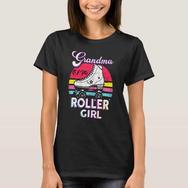 Camiseta Mulheres Correspondendo A Vovó do Roller Retro do  (Frente)