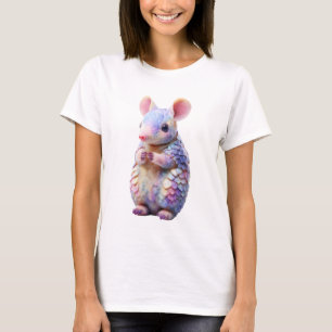 Camiseta Mulheres Criatura Armadillo Escamosa Pastel Irides