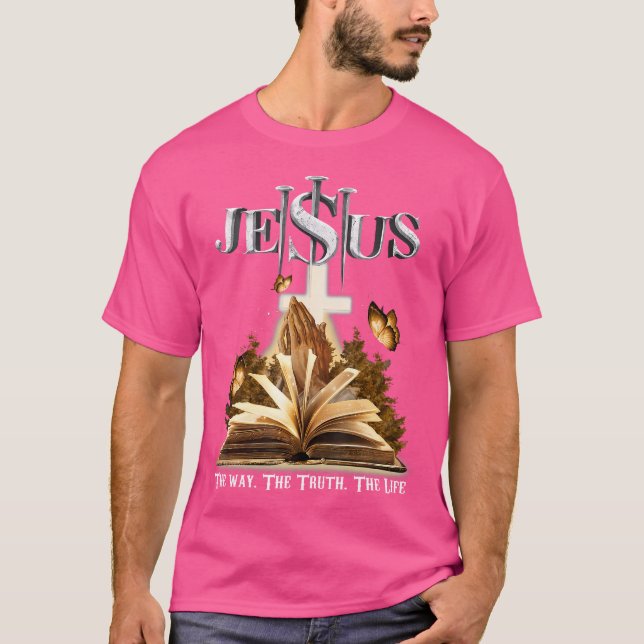 Camiseta Mulheres Cristãs Homens Crianças Jesus Como A Verd (Frente)