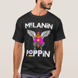 Camiseta Mulheres Cristãs Negras Melanin Queen Angel Brown
