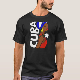 Camiseta Mulheres Cuba Havana Bandeira Cubana Caribe Souven