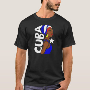 Camiseta Mulheres Cuba Havana Bandeira Cubana Caribe Souven