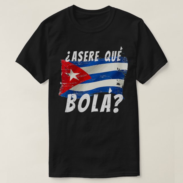 Camiseta Mulheres Cubanas Bandeira Funny Cuba Miami Dizendo (Frente do Design)