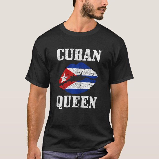 Camiseta Mulheres Cubanas Rainhas Cubanas Orgulho da Bandei (Frente)