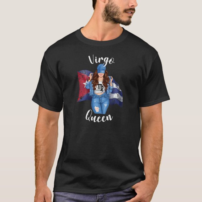 Camiseta Mulheres Cubanas Virgo Rainha de Cuba Bandeira Zod (Frente)