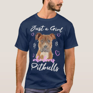 Camiseta Mulheres Cute American Pit bull Terrier Pit bull i