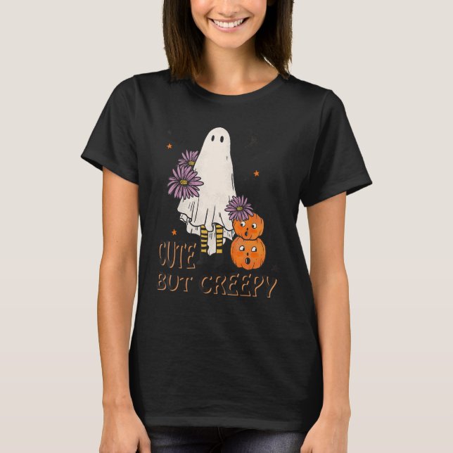 Camiseta Mulheres Cute Fall Halloween Spooky Pumpkin Spice  (Frente)