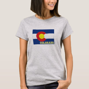 Camiseta Mulheres da bandeira e do mapa do estado de