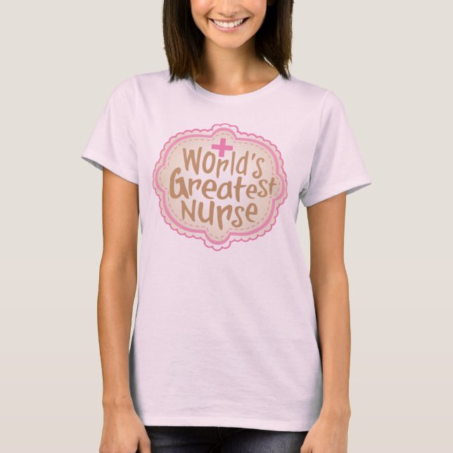 Camiseta Mulheres da enfermeira do mundo o T das grandes (Frente)