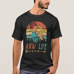 Camiseta Mulheres da Maw Life Rosie Vintage Retro Decore Vo
