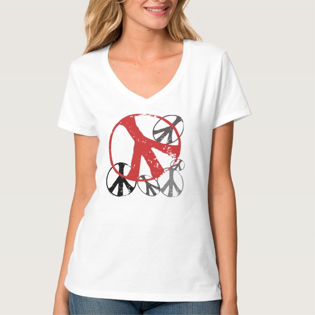 Camiseta Mulheres da paz do vintage (Frente)
