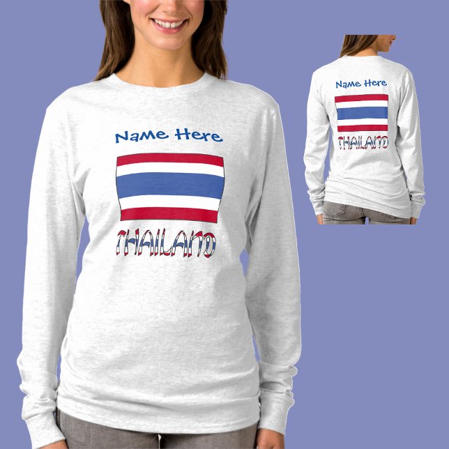 Camiseta Mulheres da Tailândia e da Tailândia com Personali (Criador carregado)