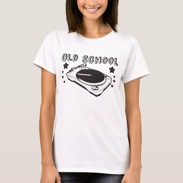 Camiseta Mulheres da velha escola superiores (Frente)