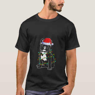 Camiseta Mulheres Dabbing French Buldogue Papais noeis de N