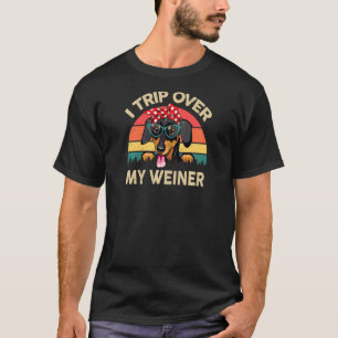 Camiseta Mulheres Dachshund Eu Viajei Por Causa Do Meu Wien