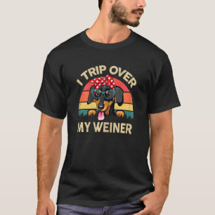 Camiseta Mulheres Dachshund Eu Viajei Por Causa Do Meu Wien