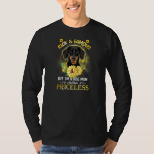 Camiseta Mulheres Dachshund Posso Não Ser Rico E Familiar,