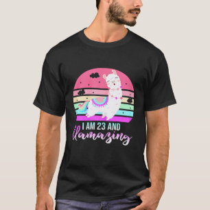 Camiseta Mulheres de 23 Anos de Idade 23º Aniversário Llama