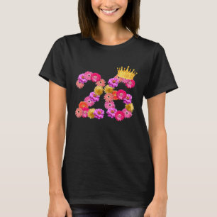 Camiseta Mulheres de 26 anos de aniversário florescem suas