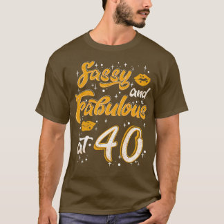 Camiseta Mulheres De 40 Anos Oferecem 40 E Fabuloso Desde 1