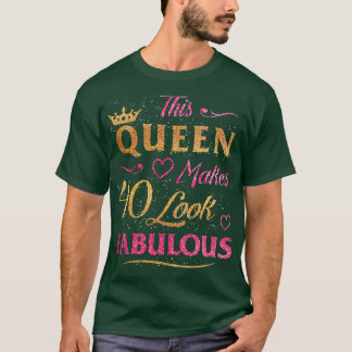 Camiseta Mulheres De 40 Anos Oferecem 40 E Fabuloso Desde 1